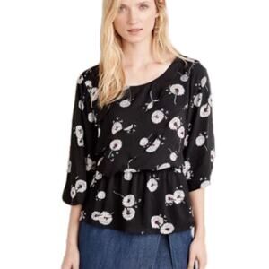 Anthropologie Deletta Wished Blooms Dandelion Top Size Medium